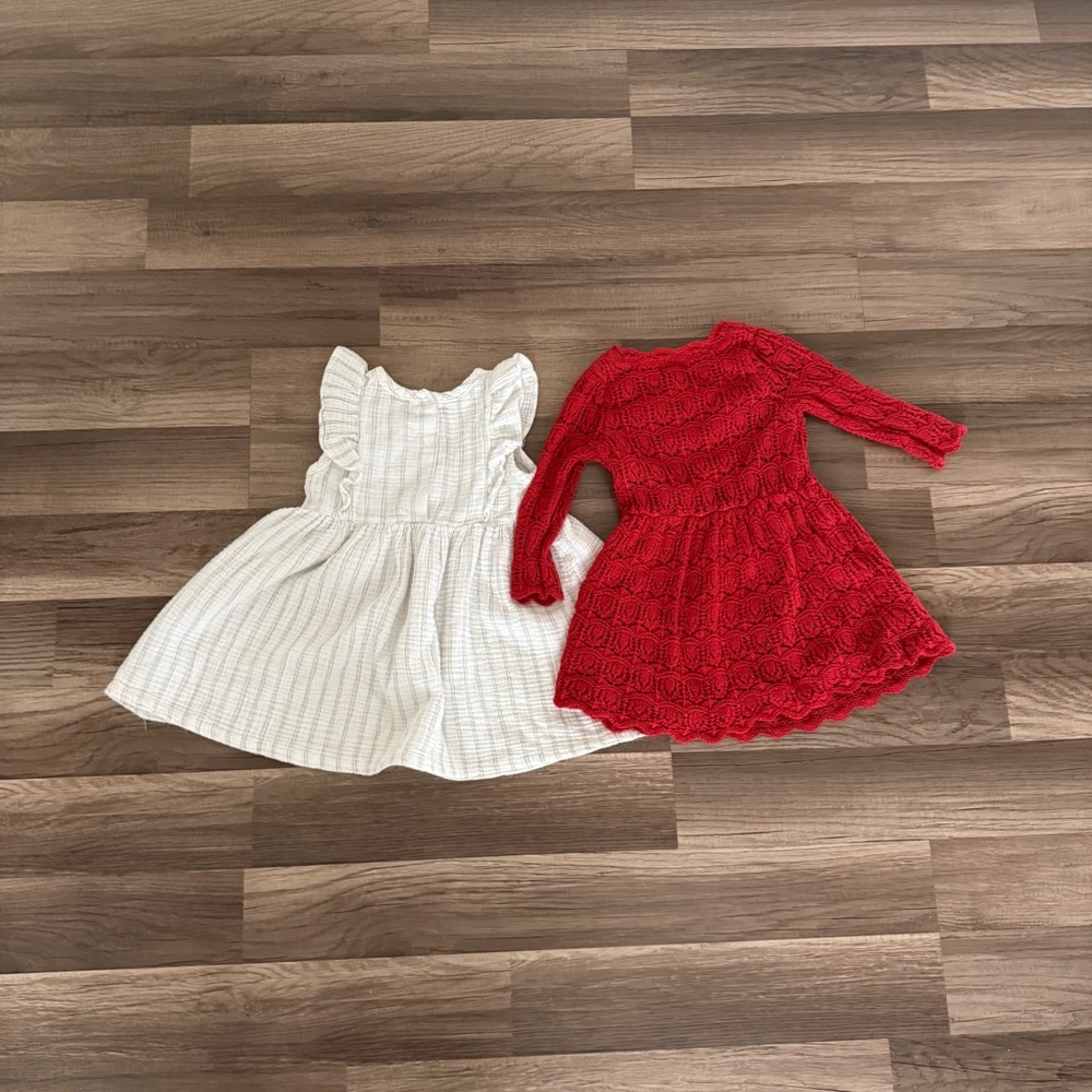 Cat & Jack Red and White Kids Dress Set - Picture 9 of 10